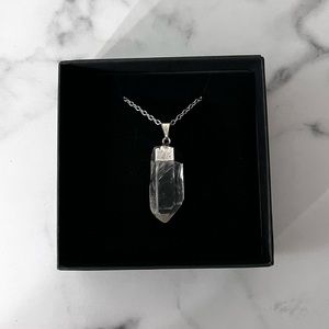 Clear Quartz Necklace Charm